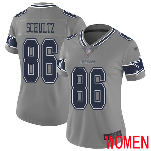 Women Dallas Cowboys Limited Gray Dalton Schultz #86 Inverted Legend NFL Jersey->youth nfl jersey->Youth Jersey